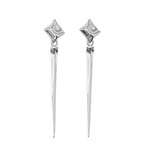 Power Kiss Earring with Removable Ornament - Silver