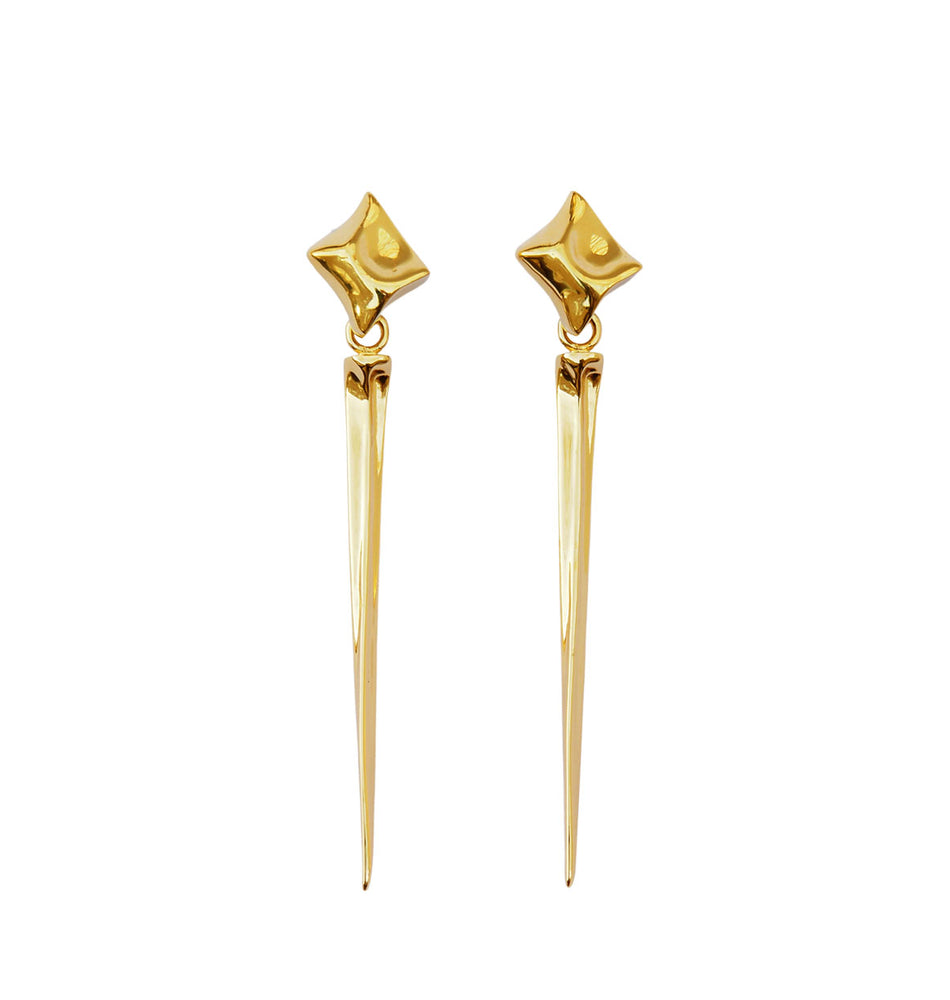 Power Kiss Earring with Removable Ornament - Gold