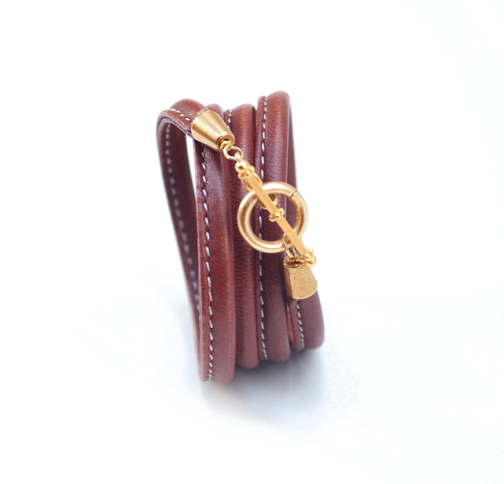Interchangeable Leather Wrap Bracelet Component